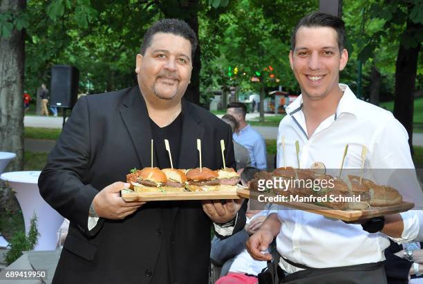 Tony Wegas poses during the 'Die Allee zum Genuss' restaurant opening party on May 24, 2017 in Vienna, Austria