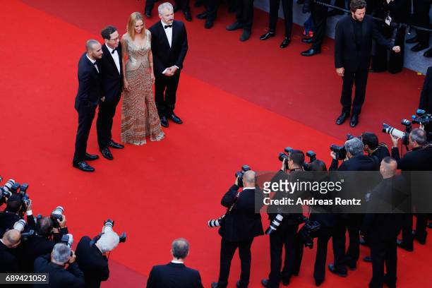 Un Certain Regard jury members Mohamed Diab, Reda Kateb, Uma Thurman and Karel Och attend the Closing Ceremony of the 70th annual Cannes Film...