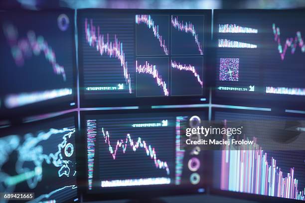 falling stock markets - recession stock illustrations