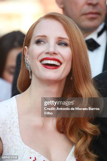 Jessica Chastain attends the Closing Ceremony during the 70th annual Cannes Film Festival at Palais des Festivals on May 28, 2017 in Cannes, France.