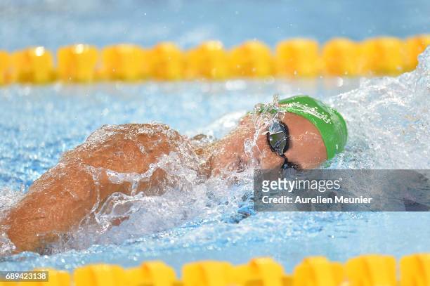 Alizee Morel competes in the 400m Women's Individual Freestyle Final on day six of the French National Swimming Championships on May 28, 2017 in...