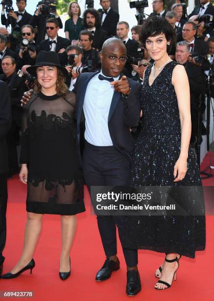 Members of the Short Films and Cinefondation jury Athina Rachel Tsangari, Barry Jenkins and Clotilde Hesme attend the Closing Ceremony of the 70th...