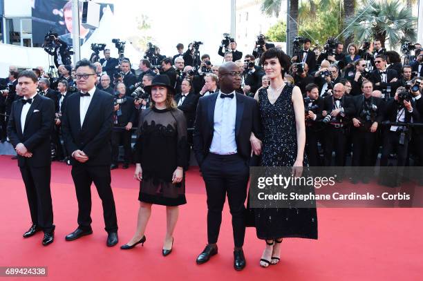 President of the jury Cristian Mungiu, Member of the Short Films and Cinefondation jury Eric Khoo, Athina Rachel Tsangari, Barry Jenkins, and...