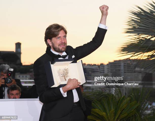 Director Ruben Ostlund, who won the Palme d'Or for the movie "The Square attends the Palme D'Or winner photocall during the 70th annual Cannes Film...