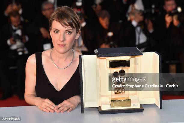 Director Leonor Serraille winner of the Camera d'Or for best first film from any section of the entire festival for 'Jeune femme' attends the Palme...
