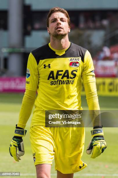 Goalkeeper Tim Krul of AZduring the Dutch Eredivisie play-offs final match between FC Utrecht and AZ Alkaar at the Galgenwaard Stadium on May 28,...