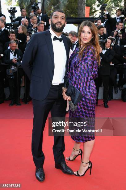 Ramzy Bedia and a guest attend the Closing Ceremony during the 70th annual Cannes Film Festival at Palais des Festivals on May 28, 2017 in Cannes,...