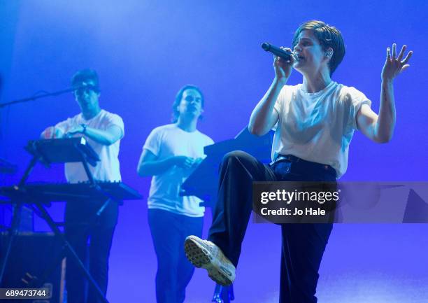 Heloise Letissier of Christine and the Queens performs on stage on Day 2 of BBC Radio 1's Big Weekend 2017 at Burton Constable Hall on May 28, 2017...