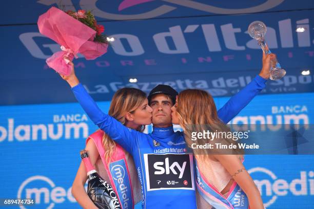 100th Tour of Italy 2017 / Stage 21 Podium / Mikel LANDA MEANA Blue Mountain Jersey/ Celebration / Monza-Autrodromo Nazionale - Milano-Duomo /...