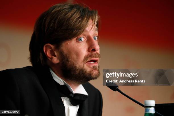 Ruben Ostlund, winner of the Palme d'Or for the movie "The Square" attends the Palme D'Or winner press conference during the 70th annual Cannes Film...