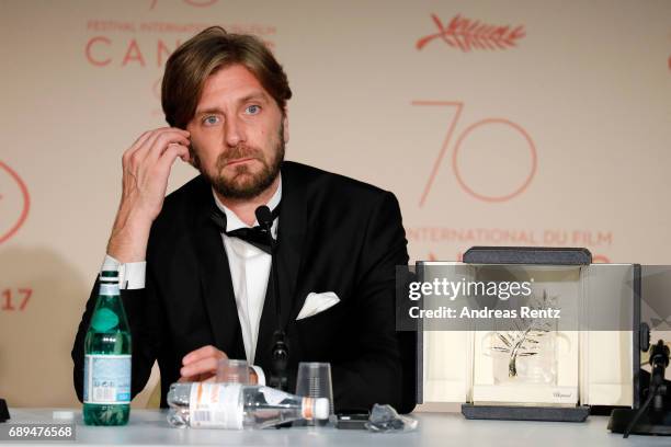 Ruben Ostlund, winner of the Palme d'Or for the movie "The Square" attends the Palme D'Or winner press conference during the 70th annual Cannes Film...