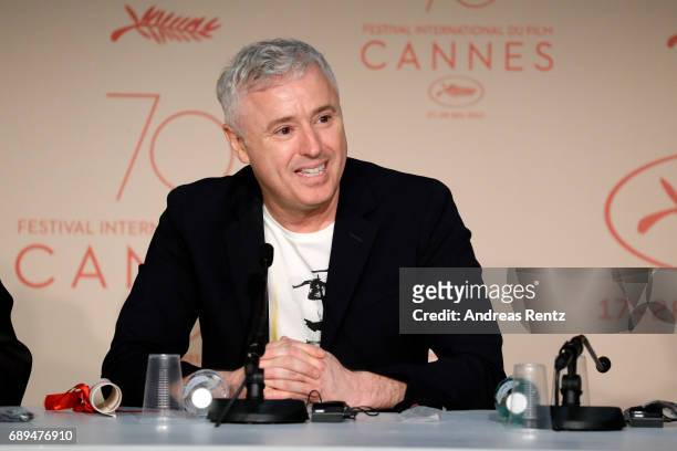 Robin Campillo, winner of the Grand Prix for the movie "120 Beats Per Minute" attends the Palme D'Or winner press conference during the 70th annual...