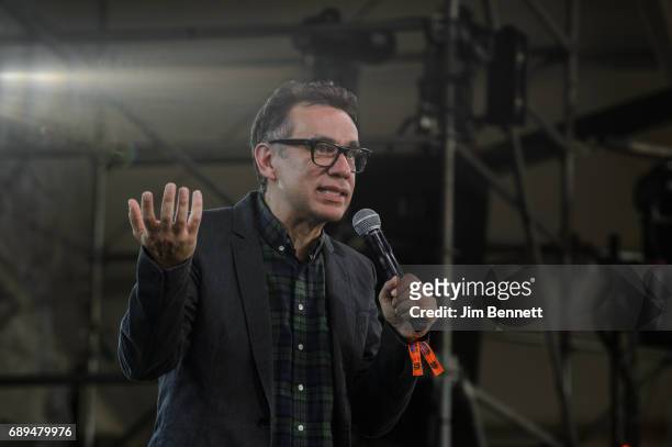 Comedian and actor Fred Armisen performs live on stage during the Sasquatch Festival at Gorge Amphitheatre on May 27, 2017 in George, Washington.