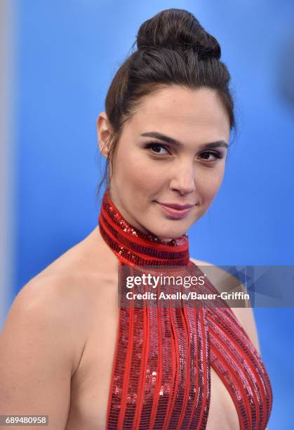 Actress Gal Gadot arrives at the premiere of Warner Bros. Pictures' 'Wonder Woman' at the Pantages Theatre on May 25, 2017 in Hollywood, California.