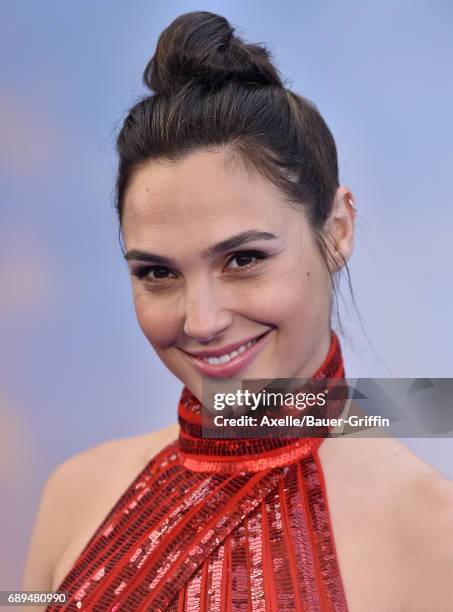 Actress Gal Gadot arrives at the premiere of Warner Bros. Pictures' 'Wonder Woman' at the Pantages Theatre on May 25, 2017 in Hollywood, California.