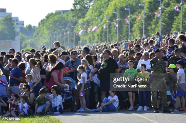 Celebration of 26th anniversary of the Croatian Armed Forces at Recreational Sports Center Jarun in Zagreb, Croatia on 28 May 2017.