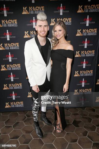 Singer-songwriter Colton Dixon and Annie Dixon arrive at the 5th Annual KLOVE Fan Awards at The Grand Ole Opry on May 28, 2017 in Nashville,...