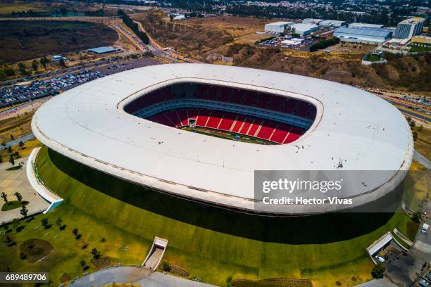 Aerial view of the Chivas Stadium prior the Final second leg match between Chivas and Tigres UANL as part of the Torneo Clausura 2017 Liga MX at...