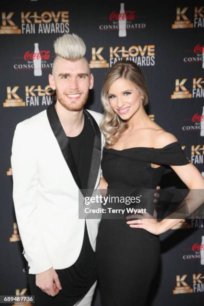 Singer-songwriter Colton Dixon and Annie Dixon arrive at the 5th Annual KLOVE Fan Awards at The Grand Ole Opry on May 28, 2017 in Nashville,...