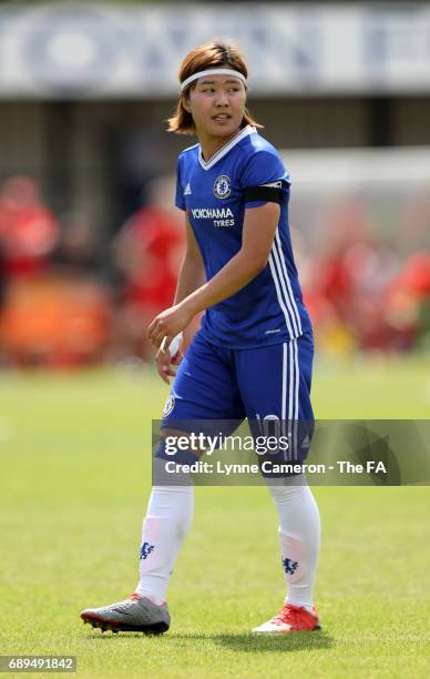 Ji So-Yun of Chelsea Ladies during the match WSL1 Spring Series match at Wheatsheaf Park between Chelsea Ladies v Liverpool Ladies: WSL1 on May 28,...