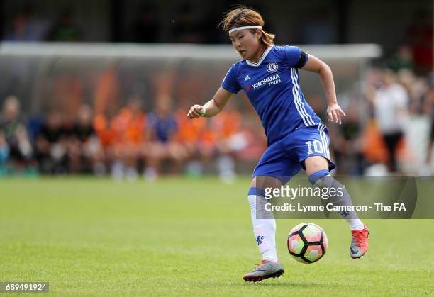 Ji So-Yun of Chelsea Ladies during the match WSL1 Spring Series match at Wheatsheaf Park between Chelsea Ladies v Liverpool Ladies: WSL1 on May 28,...