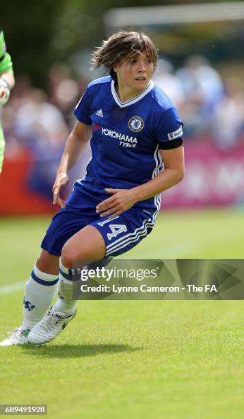 Fran Kirby of Chelsea Ladies during the match WSL1 Spring Series match at Wheatsheaf Park between Chelsea Ladies v Liverpool Ladies: WSL1 on May 28,...