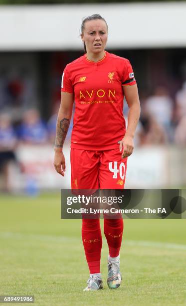 Natasha Harding of Liverpool Ladies FC during the match WSL1 Spring Series match at Wheatsheaf Park between Chelsea Ladies v Liverpool Ladies: WSL1...