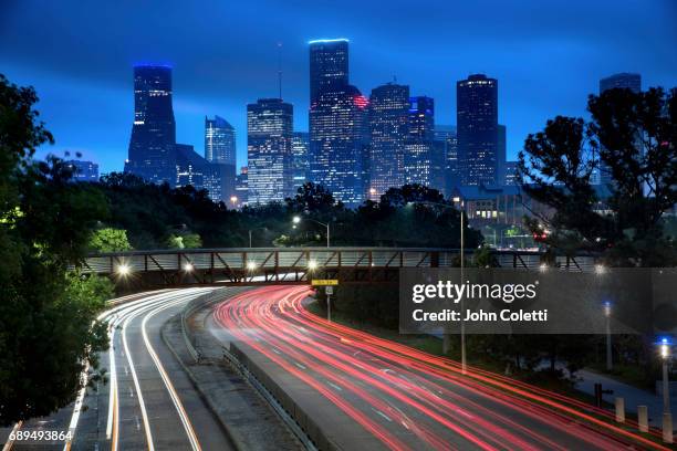 houston, texas - houston skyline stock pictures, royalty-free photos & images