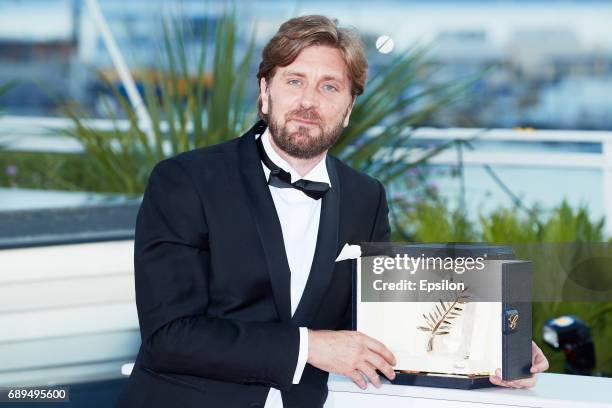 Director Ruben Ostlund, who won the Palme d'Or for the movie 'The Square attends the Palme D'Or winner photocall during the 70th annual Cannes Film...