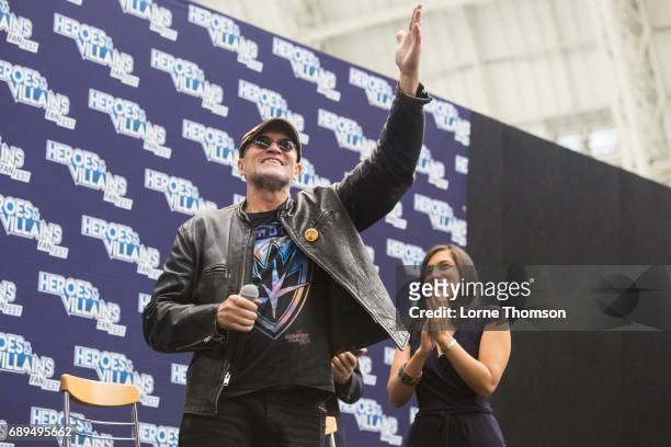 Michael Rooker is interviewed on day two of Heroes and Villians Convention at Olympia London on May 28, 2017 in London, England.
