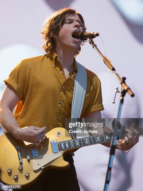 Matthew Followill of Kings of Leon headlines and performs on stage on Day 2 of BBC Radio 1's Big Weekend 2017 at Burton Constable Hall on May 28,...