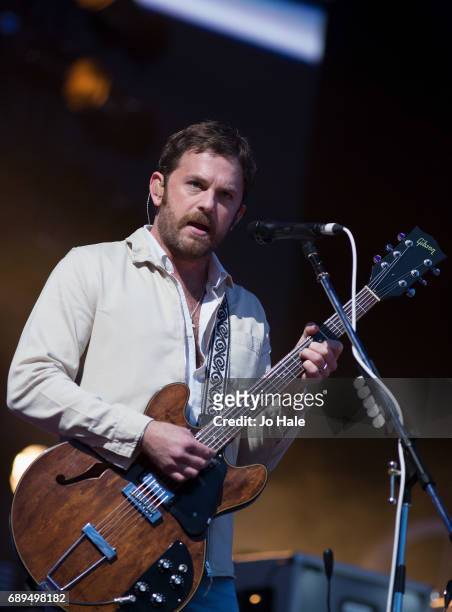 Caleb Followill of Kings of Leon headlines and performs on stage on Day 2 of BBC Radio 1's Big Weekend 2017 at Burton Constable Hall on May 28, 2017...