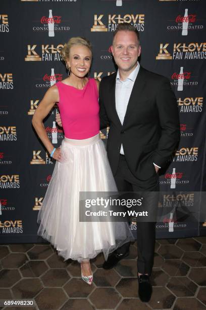 Co-hosts Elisabeth Hasselbeck and Matthew West arrive at the 5th Annual KLOVE Fan Awards at The Grand Ole Opry on May 28, 2017 in Nashville,...