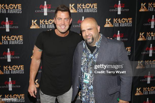 Jeremy Camp and John Sanders arrive at the 5th Annual KLOVE Fan Awards at The Grand Ole Opry on May 28, 2017 in Nashville, Tennessee.