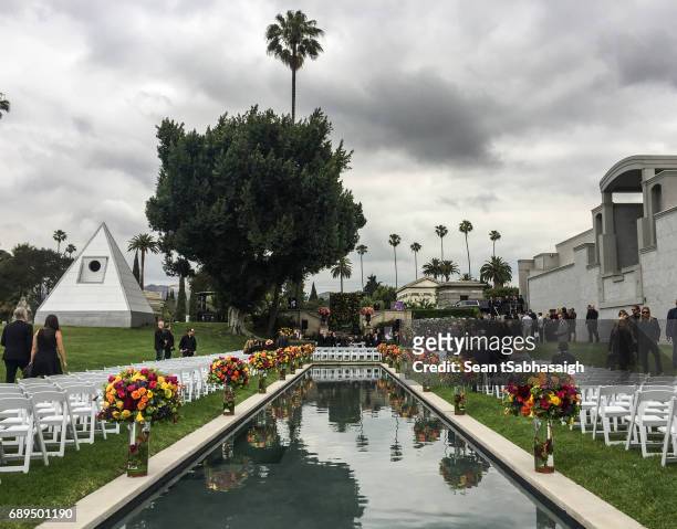 Guests arrive to Chris Cornell's at Hollywood Forever on May 26, 2017 in Hollywood, California. The grunge-rock icon was pronounced dead in the early...