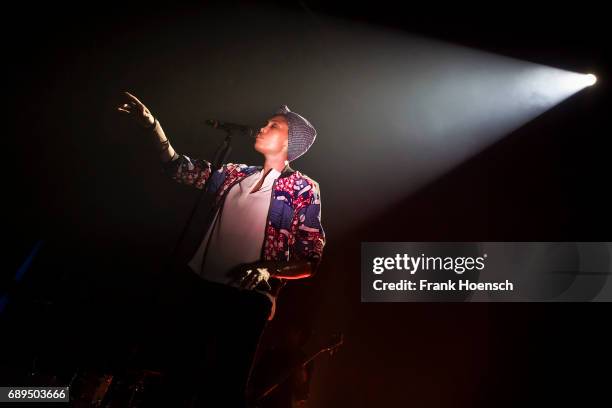 Singer Nadia Mladjao aka Imany performs live on stage during a concert at the Huxleys on May 28, 2017 in Berlin, Germany.