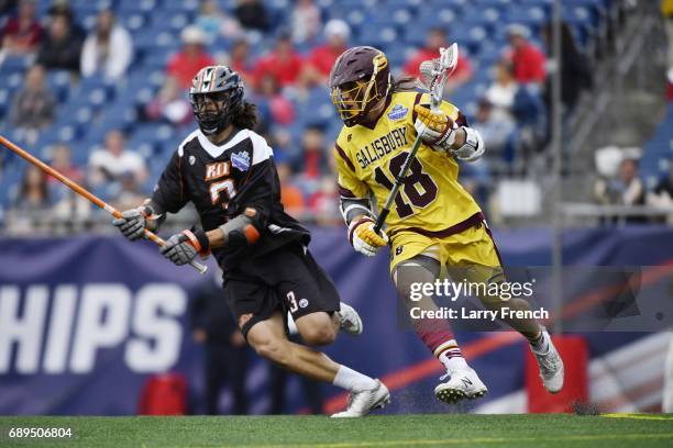 Corey Gwin of the Salisbury Sea Gulls during the Division III Men's Lacrosse Championship held at Gillette Stadium on May 28, 2017 in Foxboro,...