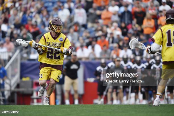 Nathan Blondino of the Salisbury Sea Gulls during the Division III Men's Lacrosse Championship held at Gillette Stadium on May 28, 2017 in Foxboro,...