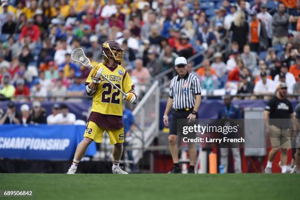 Nathan Blondino of the Salisbury Sea Gulls during the Division III Men's Lacrosse Championship held at Gillette Stadium on May 28, 2017 in Foxboro,...