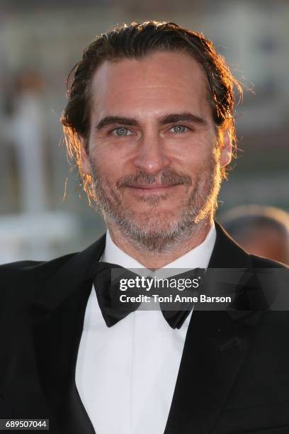 Actor Joaquin Phoenix, who won the award for Best Actor for his part in the movie 'You Were Never Really Here' attends the winners photocall during...