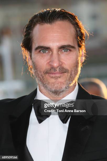 Actor Joaquin Phoenix, who won the award for Best Actor for his part in the movie 'You Were Never Really Here' attends the winners photocall during...