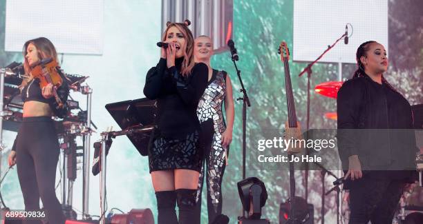 Grace Chatto and Clean Bandit perform on stage on Day 2 of BBC Radio 1's Big Weekend 2017 at Burton Constable Hall on May 28, 2017 in Hull, United...