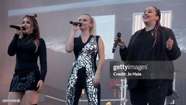 Grace Chatto and Clean Bandit perform on stage on Day 2 of BBC Radio 1's Big Weekend 2017 at Burton Constable Hall on May 28, 2017 in Hull, United...