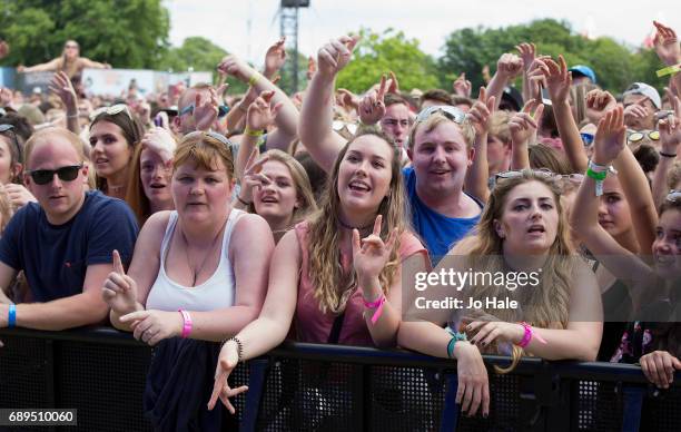 Audience, Crowd, Fans attend Day 2 of BBC Radio 1's Big Weekend 2017 at Burton Constable Hall on May 28, 2017 in Hull, United Kingdom.