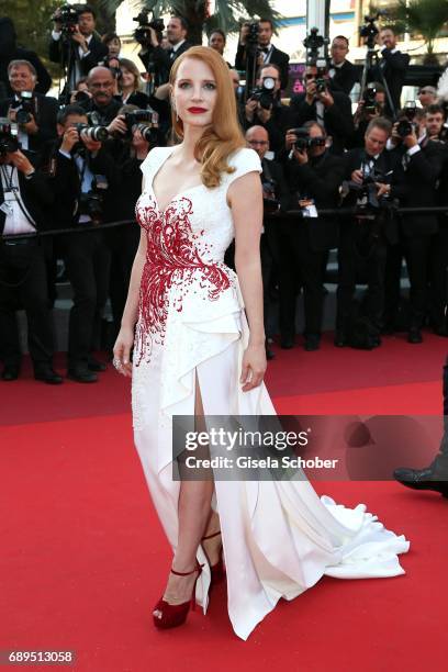 Jessica Chastain attends the Closing Ceremony of the 70th annual Cannes Film Festival at Palais des Festivals on May 28, 2017 in Cannes, France.