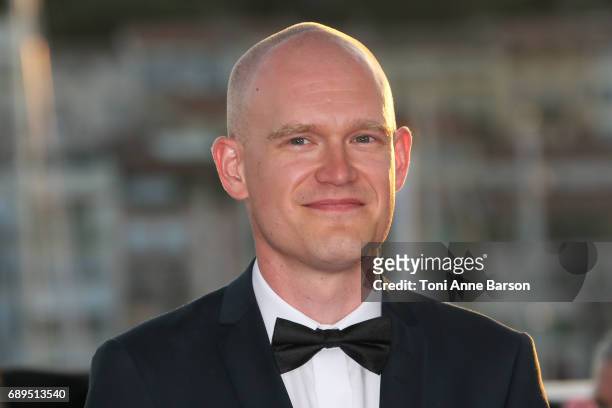 Teppo Airaksinen winner of special mention for his short film 'The Ceiling' attends the winners photocall during the 70th annual Cannes Film Festival...