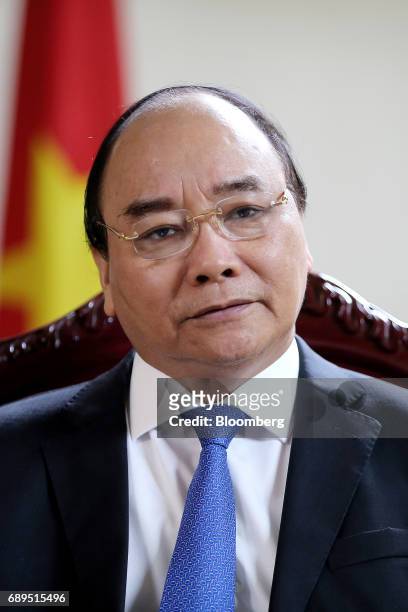 Nguyen Xuan Phuc, Vietnam's prime minister, speaks during an interview in Hanoi, Vietnam, on Saturday, May 27, 2017. Phuc said he is confident...