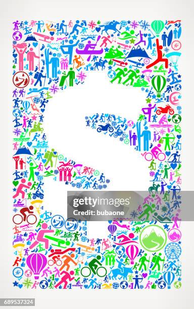 dollar fun adventure travel vector icons background - rodeo background stock illustrations