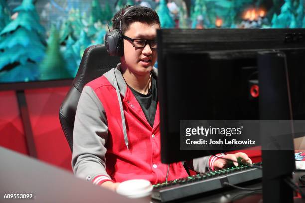 Tony Chau of Maryville University is seen in the League of Legends College Championship Game between University of Toronto and Maryville University...
