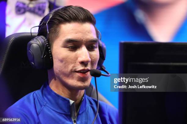 James Swann of the University of Toronto at the League of Legends College Championship match between Maryville University and the University of...